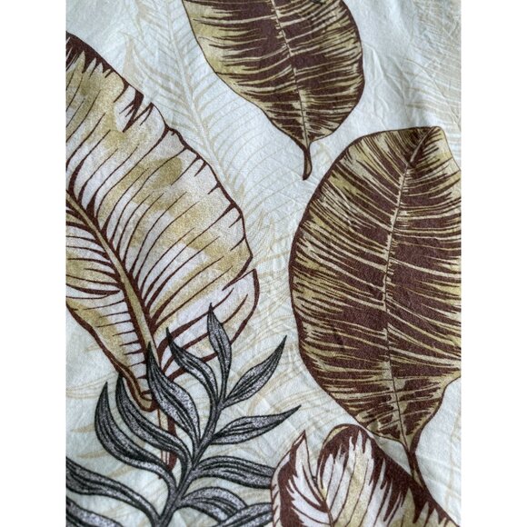 Vintage Joe Marlin Hawaiian Leaf Print Button Shirt Chest Pocket Short Sleeves - Picture 6 of 9